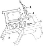 MB593617 - : Inner Panel for Mitsubishi: Montero Image