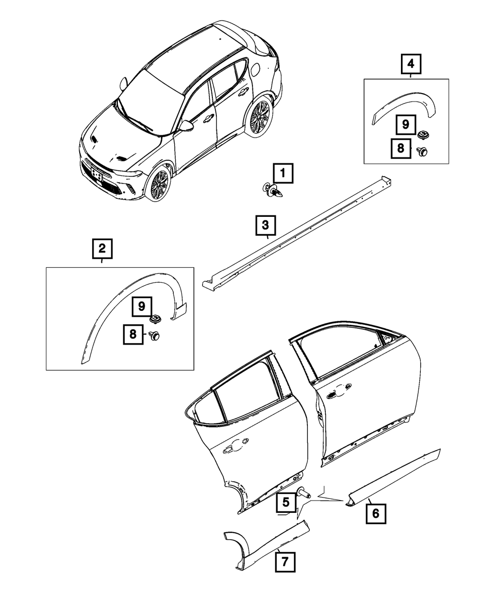 Mounting Clip - Mopar (68631083AA)