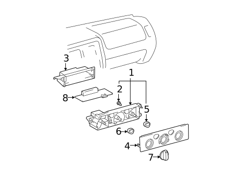 Instrument Panel Components for 2004 Toyota Tacoma #0