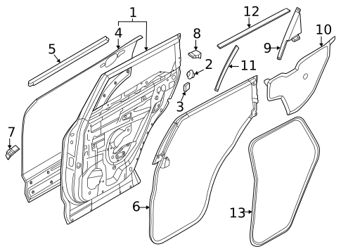 Door & Components for 2025 Nissan Rogue #0