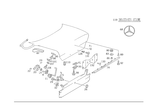 1247500191 - Trunk Lid: Lock for Mercedes-Benz: 200, 200D, 260E, 280E, 300CE, 300D, 300E Image