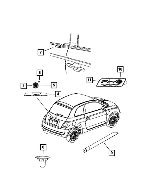 Nameplates for 2017 Fiat 500 #0