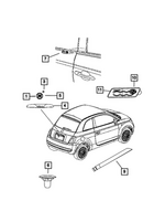 68073915AA - Exterior Ornamentation: Fastener for Mopar Image
