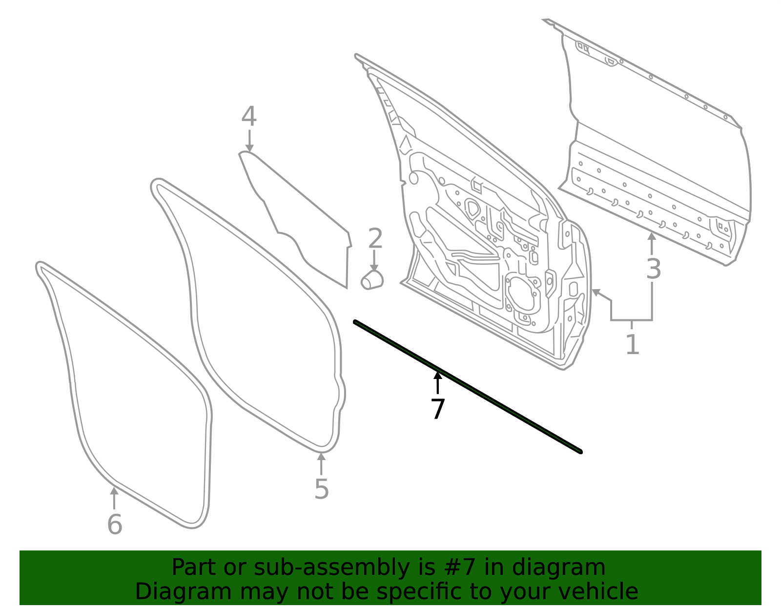 Fairchild Automotive Lower Rear Door Weatherstrip Seal Kit For Ford Super Duty F250-F750