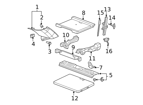 Interior Trim - Rear Body for 2006 Chevrolet Equinox #0
