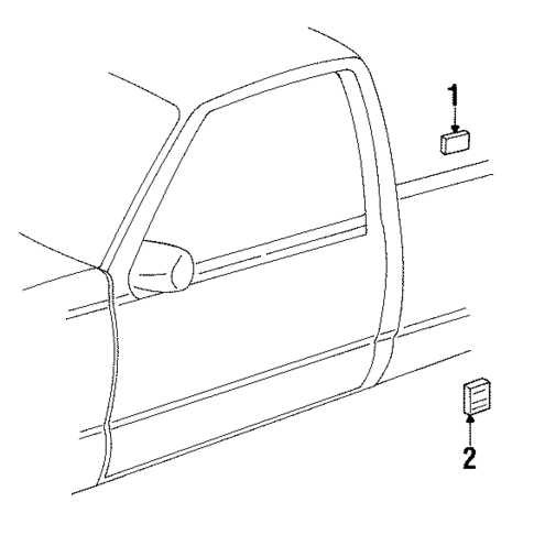 Exterior Trim - Cab for 1988 GMC C1500 Pickup #0
