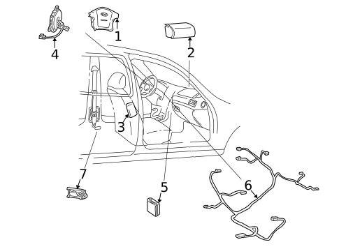 Air Bag Components for 2004 Hyundai XG350 #0