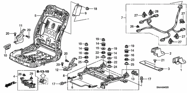 Front Seat Components (R.) for 2009 Honda Civic #0