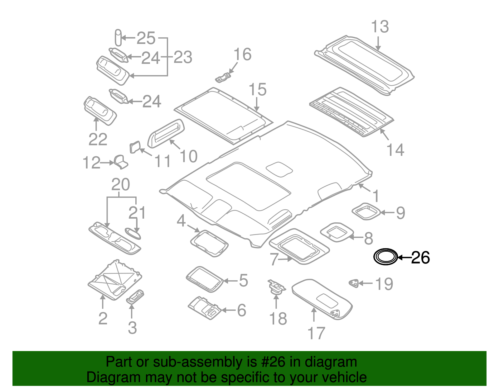 Speaker Cover - BMW (51-44-2-253-012)