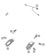 68620469AA - Electrical: Power Window Switch And Bezel, Left Door for Mopar Image
