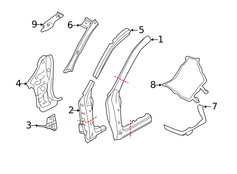 Hinge Pillar for 2024 Subaru Forester #0