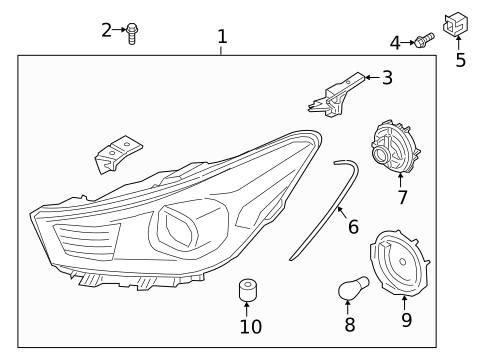 Headlamp Components for 2023 Kia Rio #1