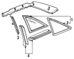 1639154 - Body: Quarter Glass for Cadillac: Allante Image
