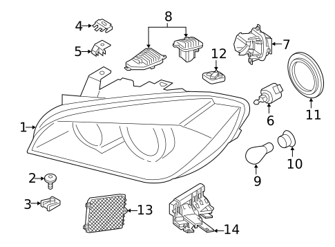 Bulbs - Chassis for 2019 BMW X1 #3