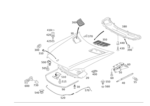 Engine Hood for 2008 Mercedes-Benz GL550 #0