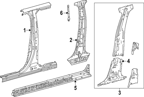 Center Pillar & Rocker for 2024 Lexus GX550 #0