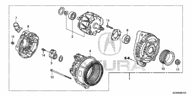 Alternator (Denso) for 2011 Acura ZDX #0