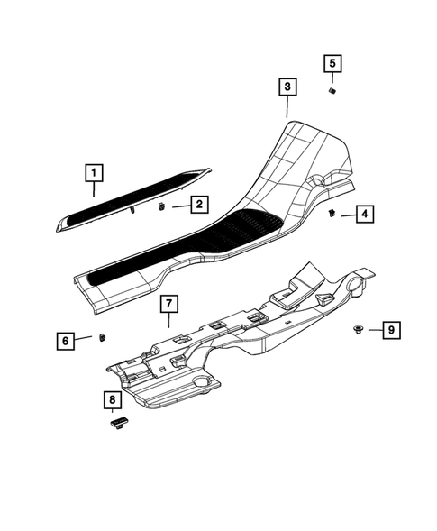 Panels - Moldings - Scuff Plates, Pillar, Cowl, 1/4 Panel Trim and Cargo Covers for 2024 Jeep Grand Cherokee L #6