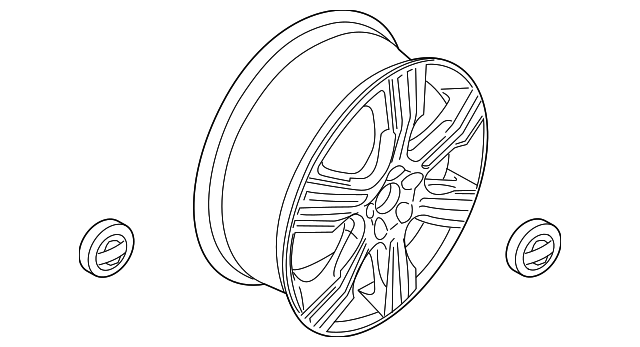 2019-2025 Volvo 18-Inch 6-Spoke Black Diamond Cut Alloy