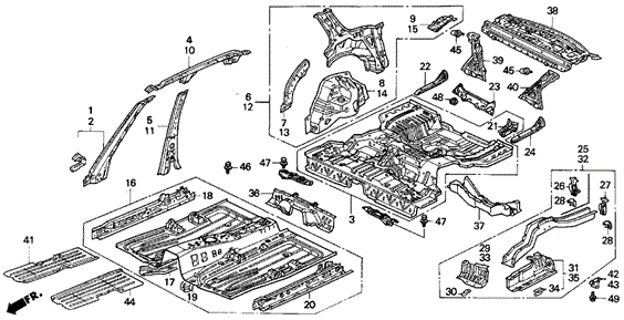 Inner Panel for 1994 Acura Vigor #0