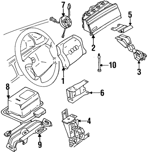 Air Bag Components for 1995 Audi Cabriolet #0