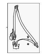 7P0857706FUHQ - Electrical: Seat Belt Assembly for Volkswagen: Touareg Image