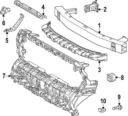 Bumper & Components - Front for 2024 Toyota Tacoma #1