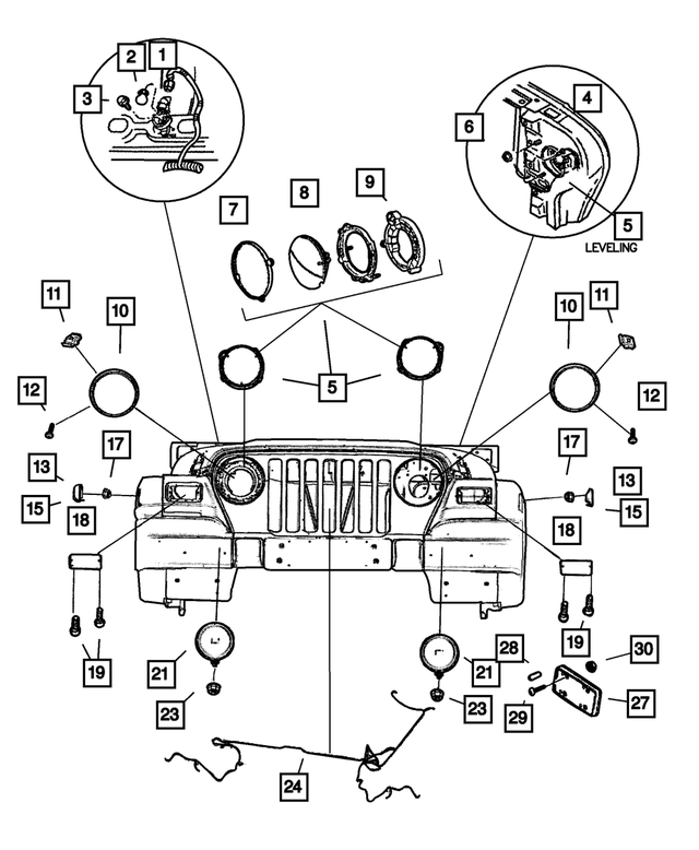 5263188 - Electrical: Headlamp Leveling Label for Mopar Image