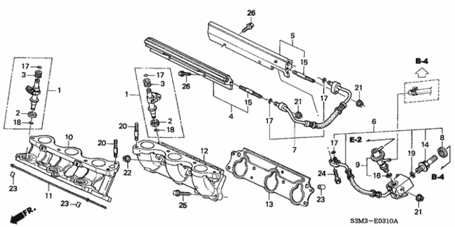 Fuel Injector for 2001 Acura CL #0