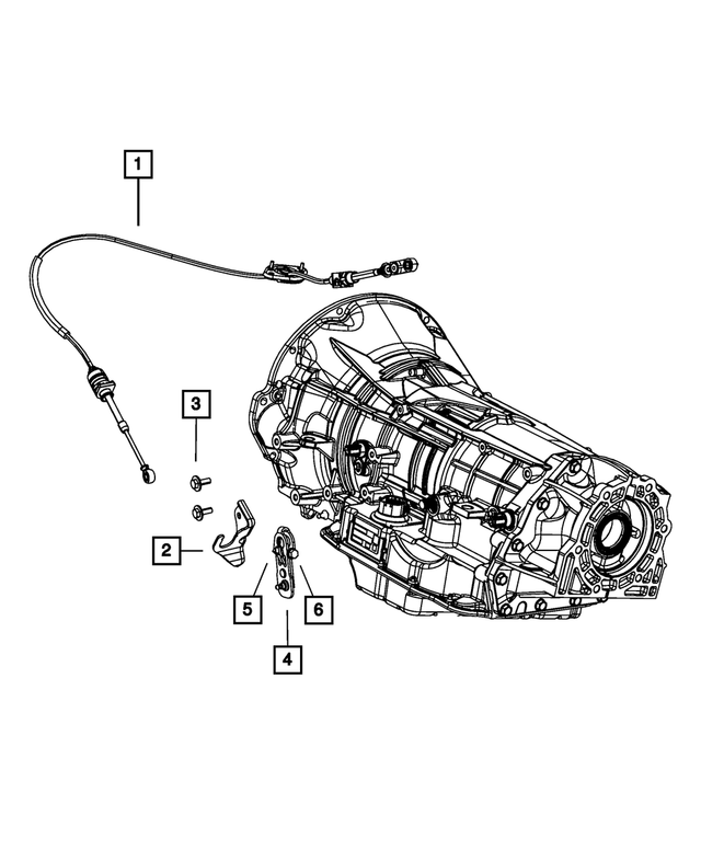 55398214AA - 545RFE; 5-Speed; Automatic Transmission: Shift Cable Bracket for Mopar Image