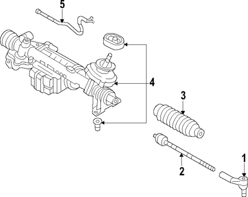 Steering Gear & Linkage for 2009 Volkswagen Eos #1