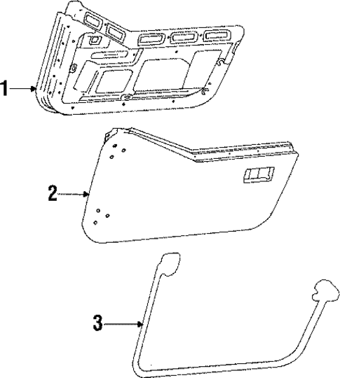 Door & Components for 1988 Jeep Wrangler #1