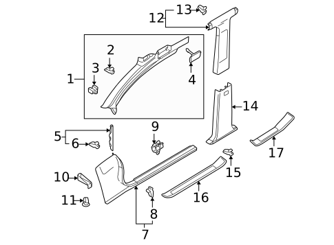 Interior Trim - Roof for 2007 Audi A4 Quattro #1