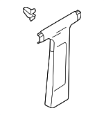 8E0867243C11X - Body: Upper Center Pillar Trim for Audi: A4, A4 Quattro, RS4, S4 Image