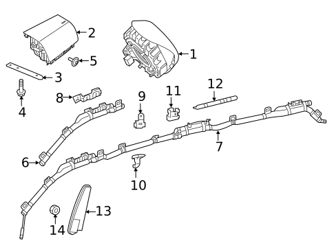Air Bag Components for 2021 Mercedes-Benz Metris #0
