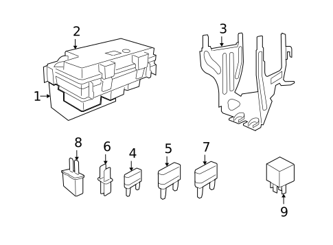 Flasher Units, Fuses, & Circuit Breakers for 2009 Dodge Journey #0
