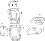 7HZ24SD4AE - Body: Seat Back Cover for Mopar Image