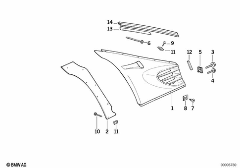 Motorcycle Trim Section, Windshield for 1996 BMW-Motorrad K 1100 RS #5