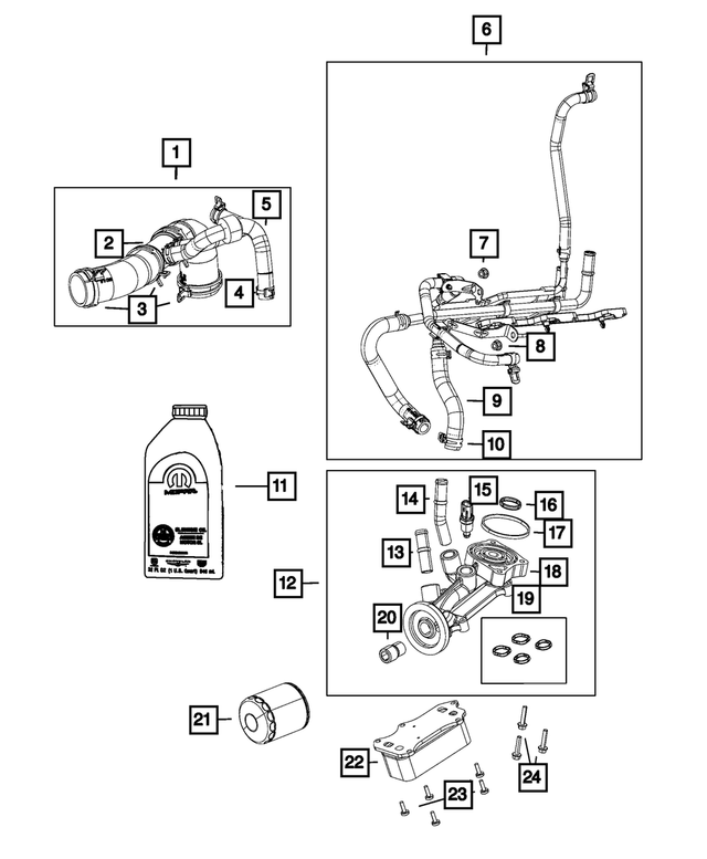 68523970GA - Engine: 0w40 Engine Oil for Mopar Image