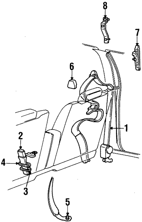 Front Seat Belts for 1997 Mercury Grand Marquis #0