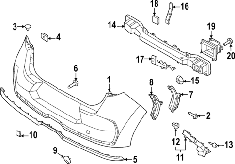 Bumper & Components - Rear for 2024 Kia Soul #0