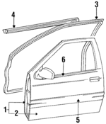 6700216451 - Body: Door Shell for Toyota: Tercel Image