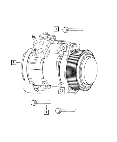 Air Conditioner Compressor and Mounting for 2023 Ram 3500 #1