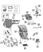 68428902AA - Air Conditioners and Heaters: A/c And Heater Unit Seal Kit for Fiat: 500L Image