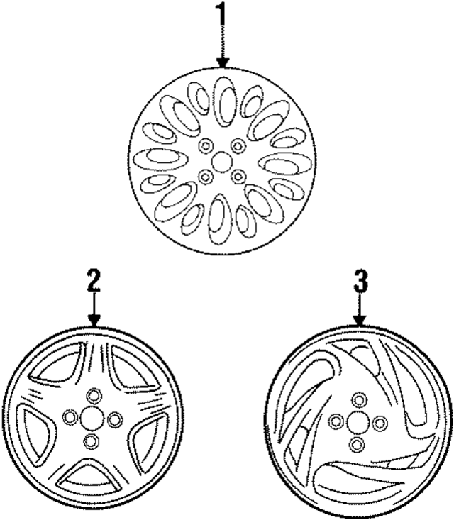 F8CZ1007AA - Suspension: Wheel for Ford: Escort | Mercury: Tracer Image