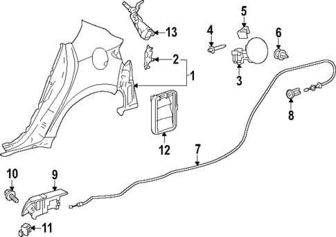 Fuel Door for 2023 Toyota GR Corolla #0