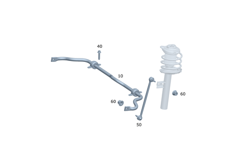 Torsion Bar, Front for 2020 Mercedes-Benz A35 AMG #0