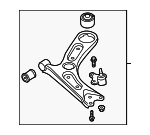 54500F2AA0 - Suspension: 2019-2024 Kia Forte Front Left Driver Side Lower Control Arm Includes Lower Ball Joints &amp; Bushings for Kia: Forte Image