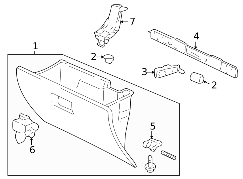 Glove Box for 2001 Honda CR-V #0
