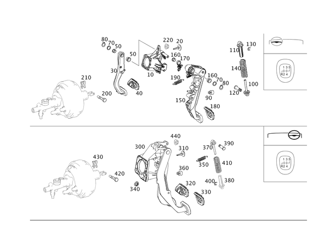 2112900019 - Pedal Assembly: Bearing Bracket for Mercedes-Benz: E320, E500, E55 AMG Image image